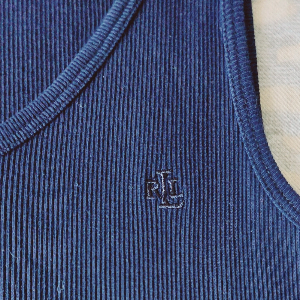 Ralph Lauren Women's Blue Tank Top Size M - Picture 3 of 9